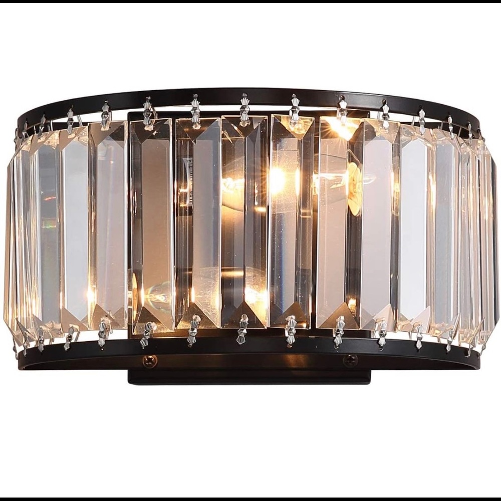 Black Crystal Wall Sconce Modern